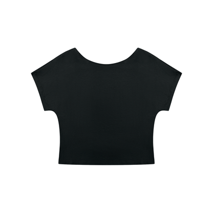 Women's Open-Back T-Shirt in black