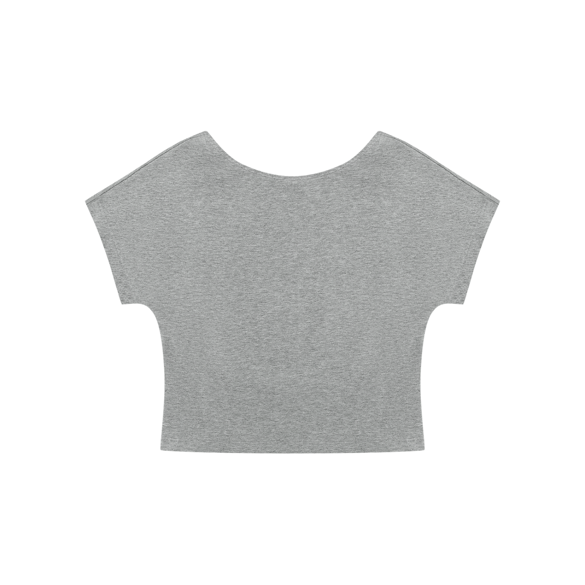 Women's Open-Back T-Shirt in flower gray