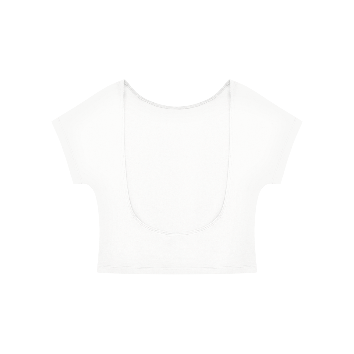 Women's Open-Back T-Shirt in white, alternate angle