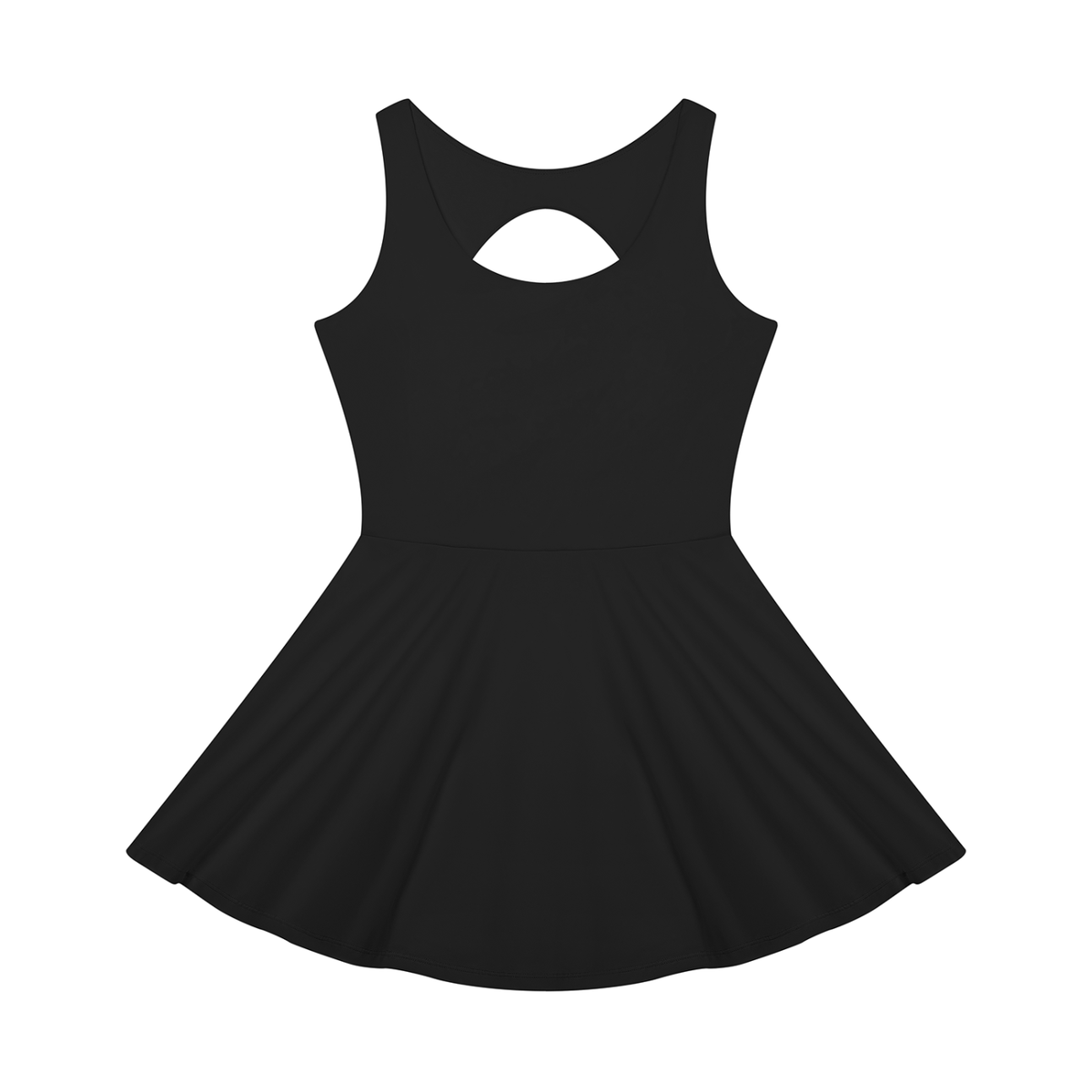 Women's Open-Back Tennis Dress in black