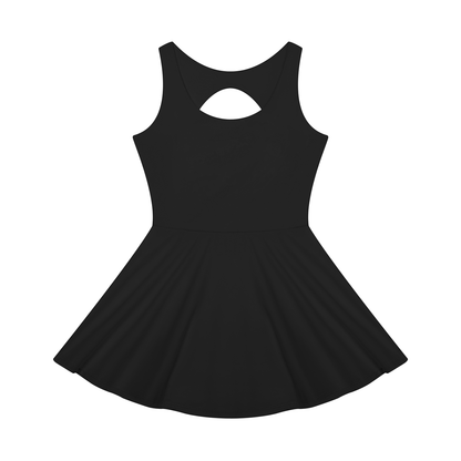 Women's Open-Back Tennis Dress in black