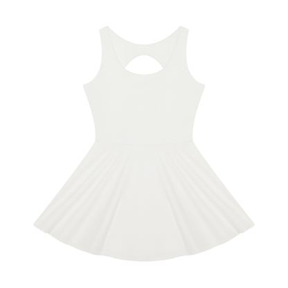 Women's Open-Back Tennis Dress in white