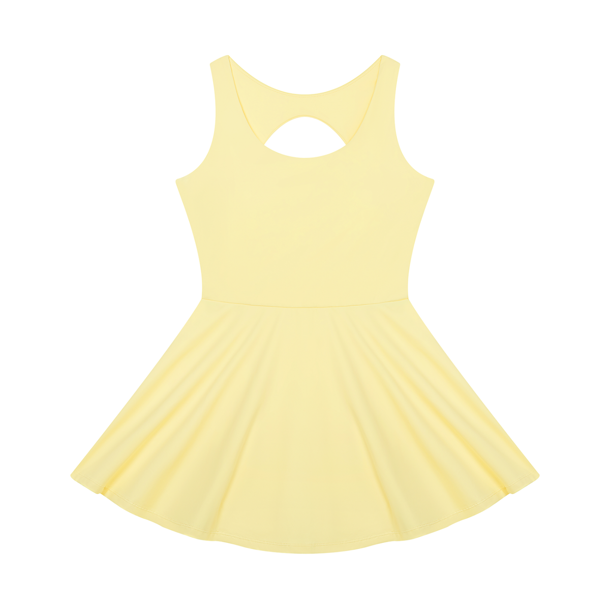 Women's Open-Back Tennis Dress in yellow