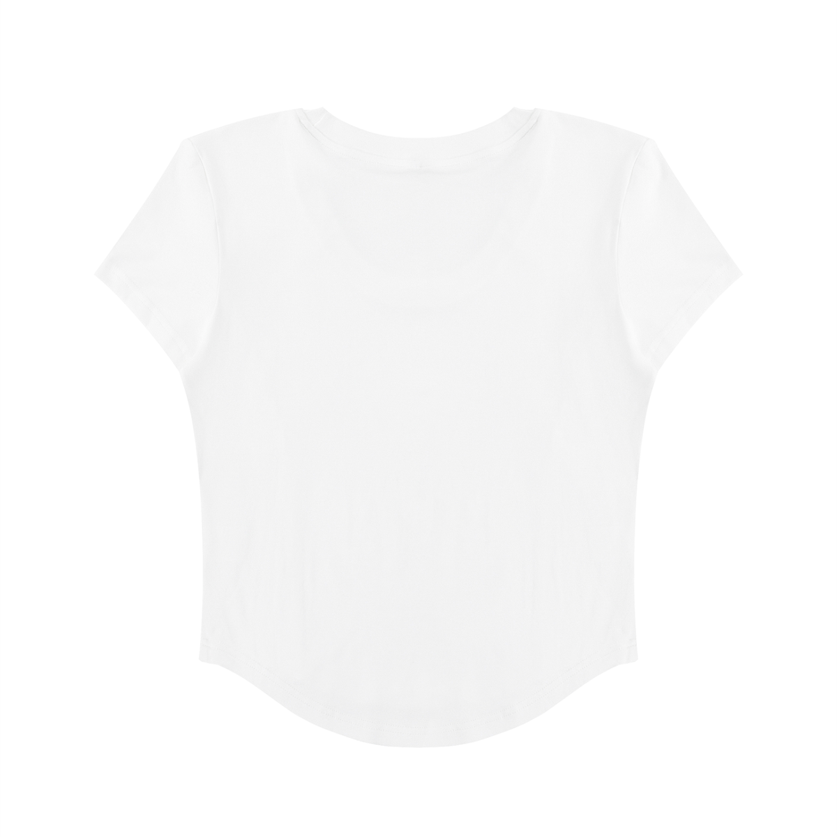 Women's Paneled Crop T-Shirt in white, alternate angle