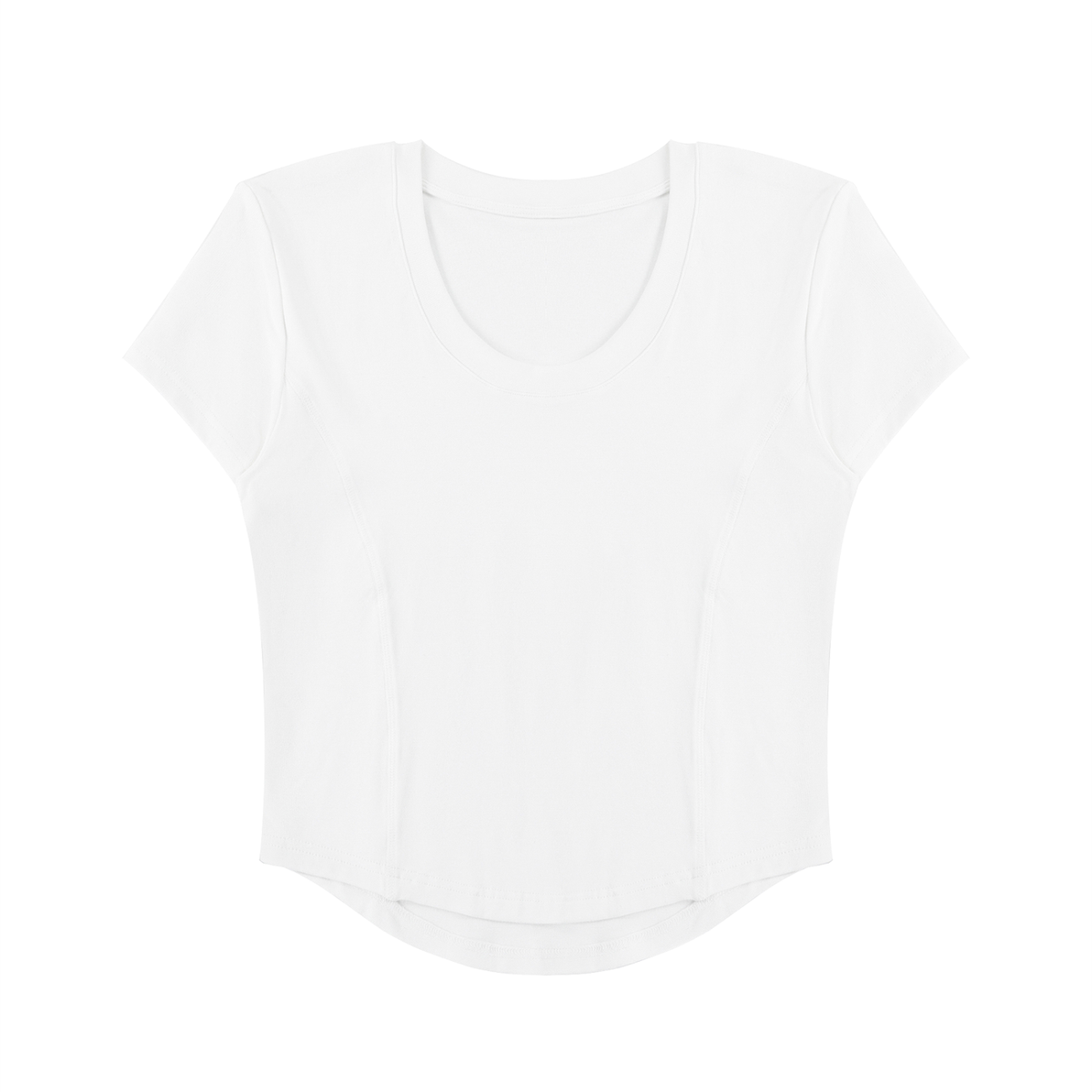 Women's Paneled Crop T-Shirt in white