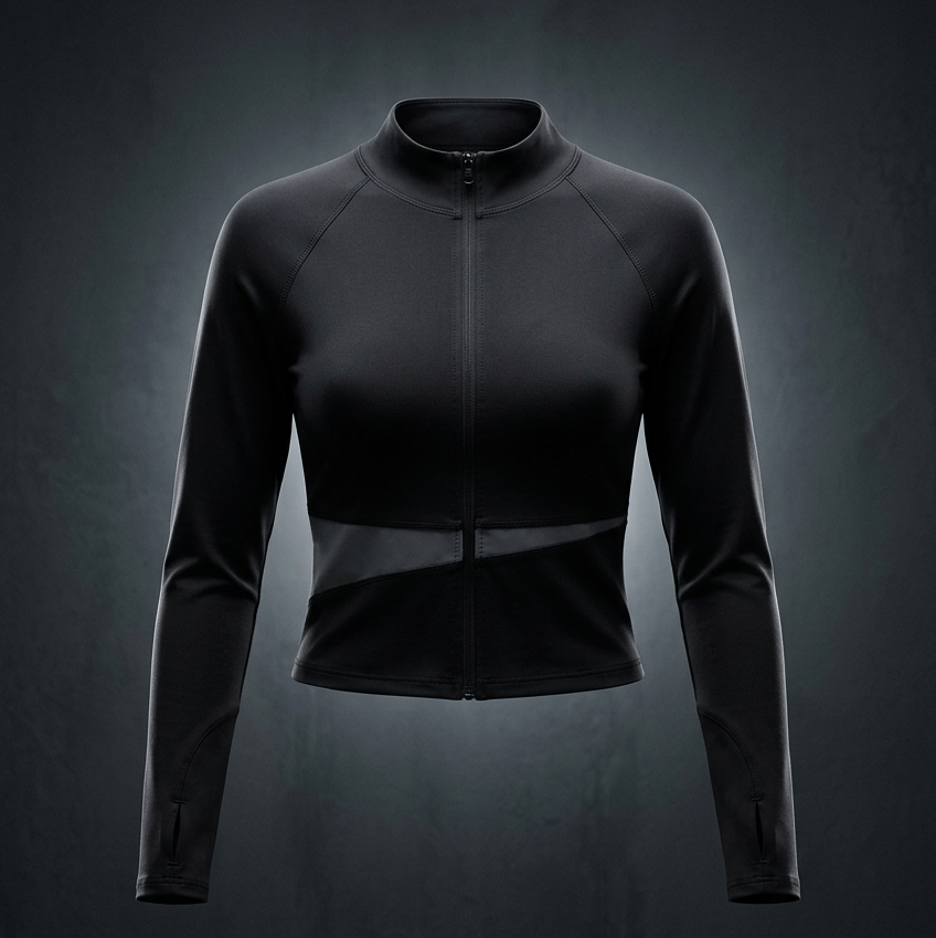 Women's Paneled Yoga Full Zip Jacket