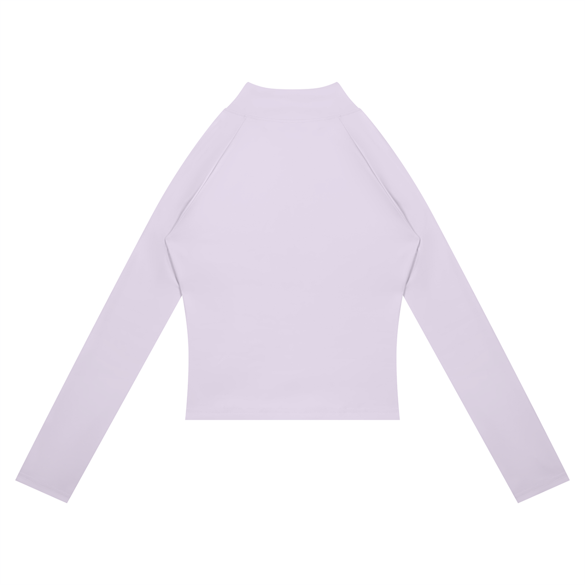 Women's Paneled Yoga Full Zip Jacket in light purple with deep purple, alternate angle