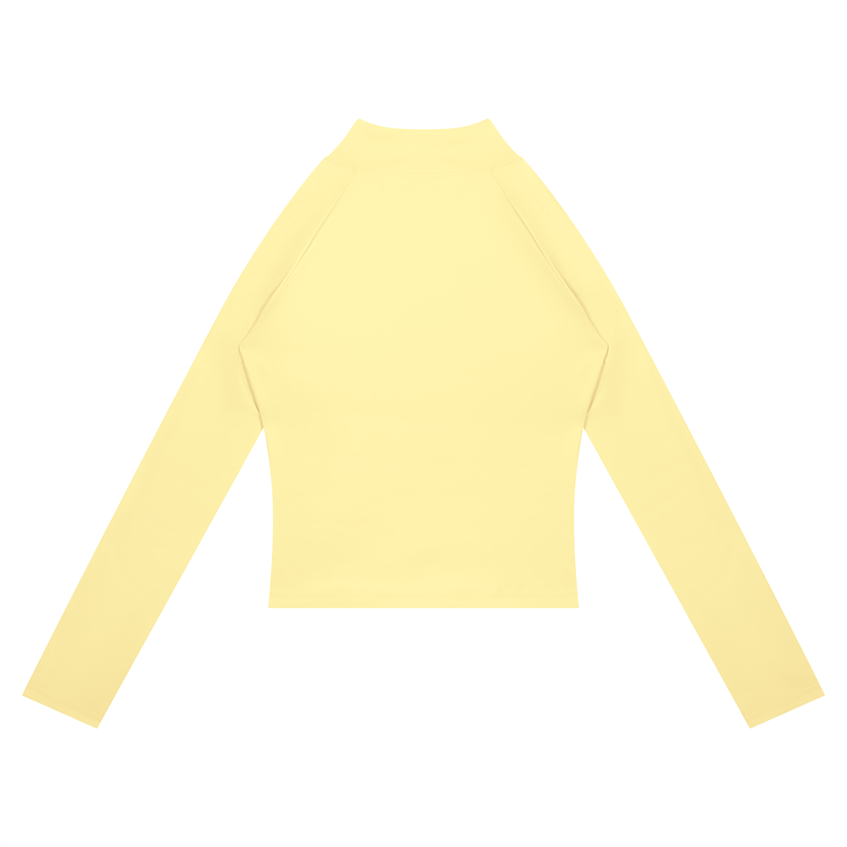 Women's Paneled Yoga Full Zip Jacket in light yellow with light gray, alternate angle