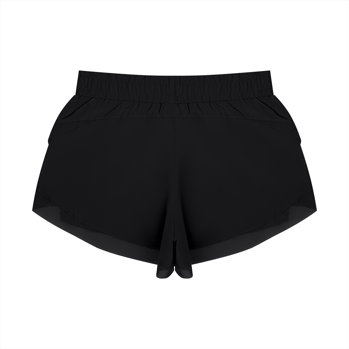 Women's Paneled Yoga Shorts in black, alternate angle