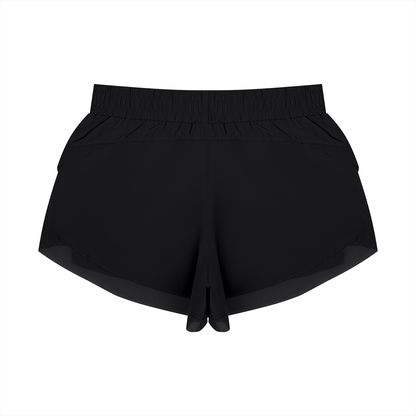 Women's Paneled Yoga Shorts in black, alternate angle