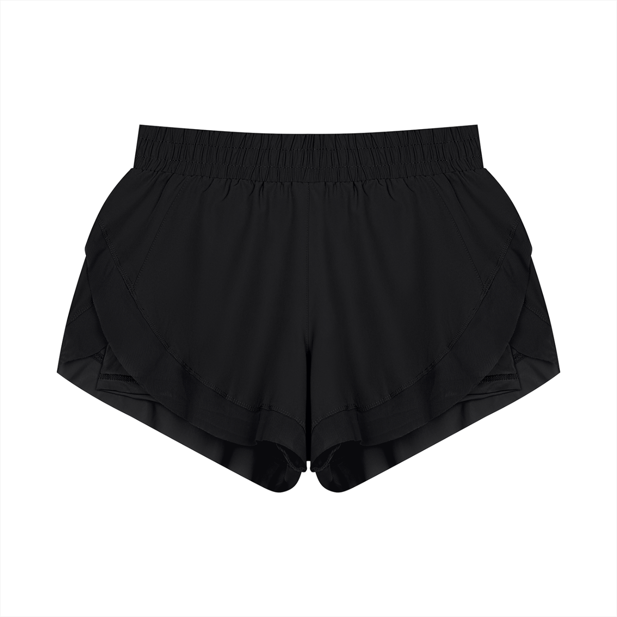 Women's Paneled Yoga Shorts in black