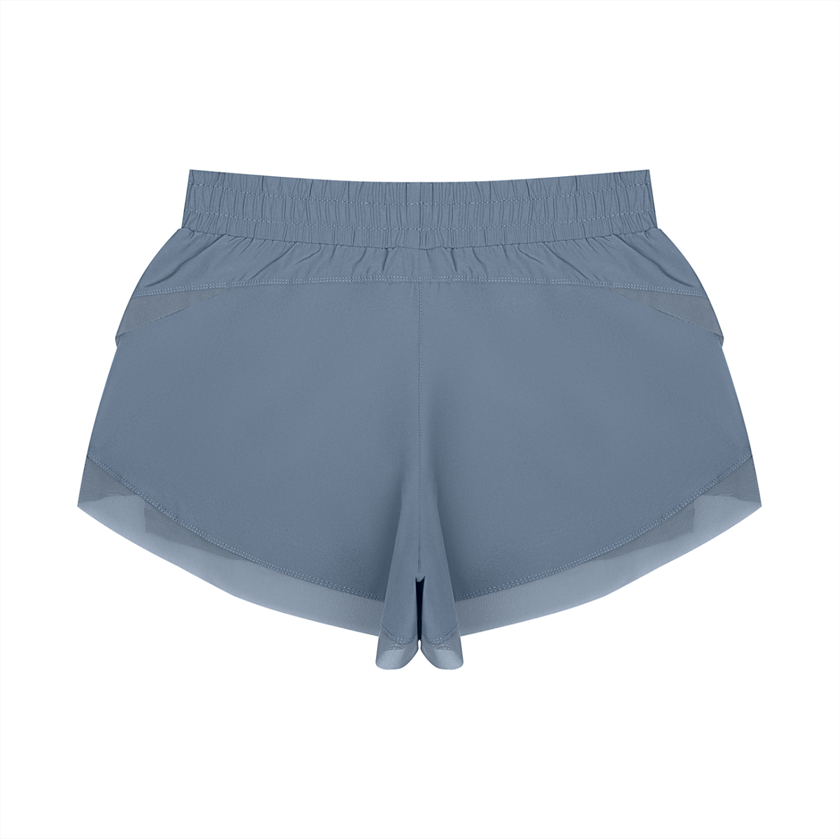 Women's Paneled Yoga Shorts in blue, alternate angle