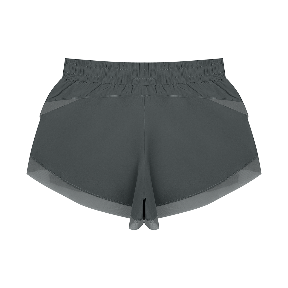 Women's Paneled Yoga Shorts in gray, alternate angle