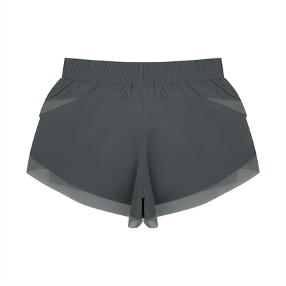 Women's Paneled Yoga Shorts in gray, alternate angle