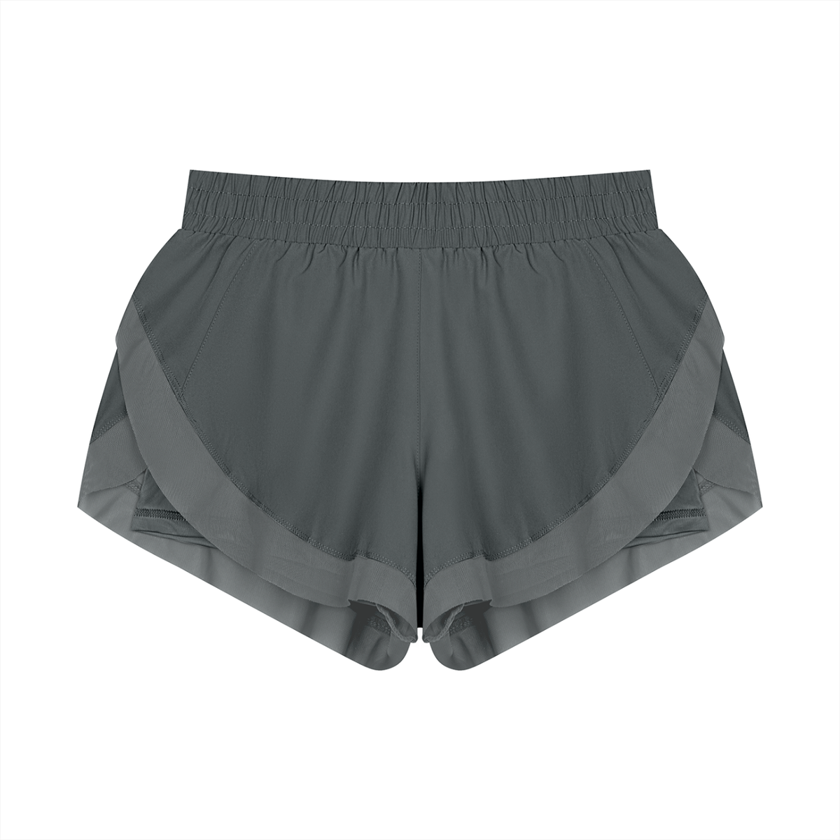 Women's Paneled Yoga Shorts in gray