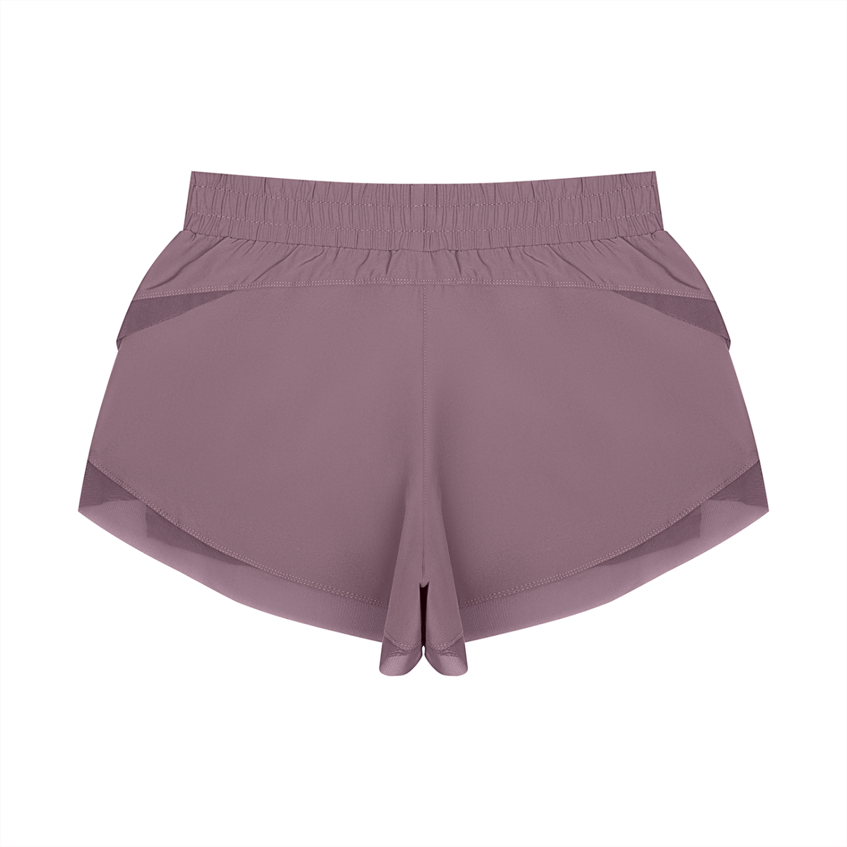 Women's Paneled Yoga Shorts in purple, alternate angle