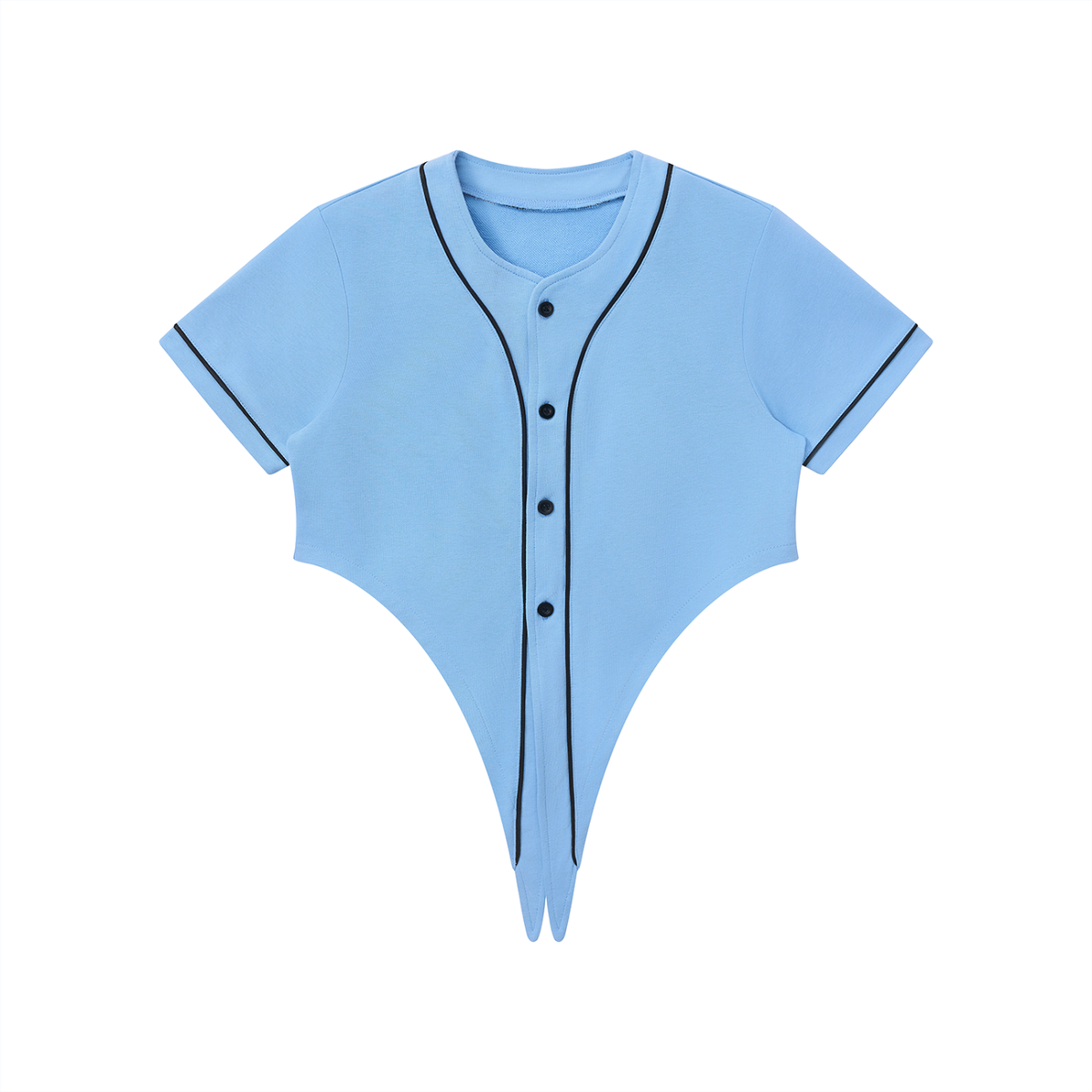 Women's Piping Baseball Jersey in sky blue