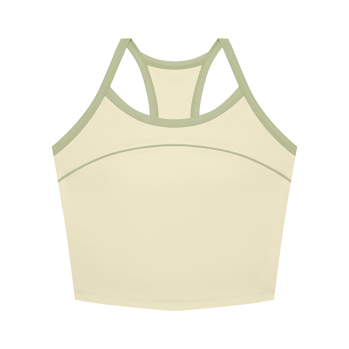 Women's Piping Yoga Tank Top in sage green