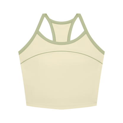 Women's Piping Yoga Tank Top in sage green