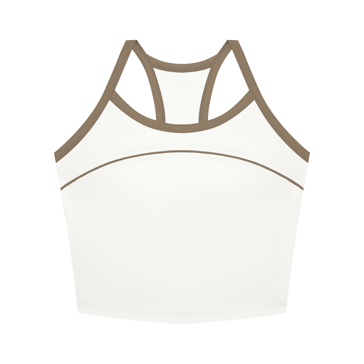 Women's Piping Yoga Tank Top in white