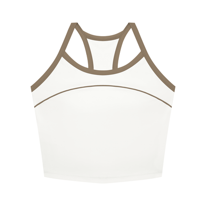 Women's Piping Yoga Tank Top in white