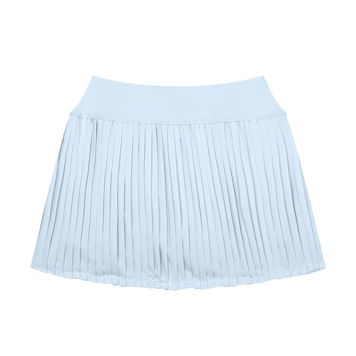 Women's Pleated Yoga Skort in light blue, alternate angle