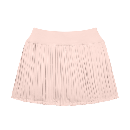 Women's Pleated Yoga Skort in light pink, alternate angle