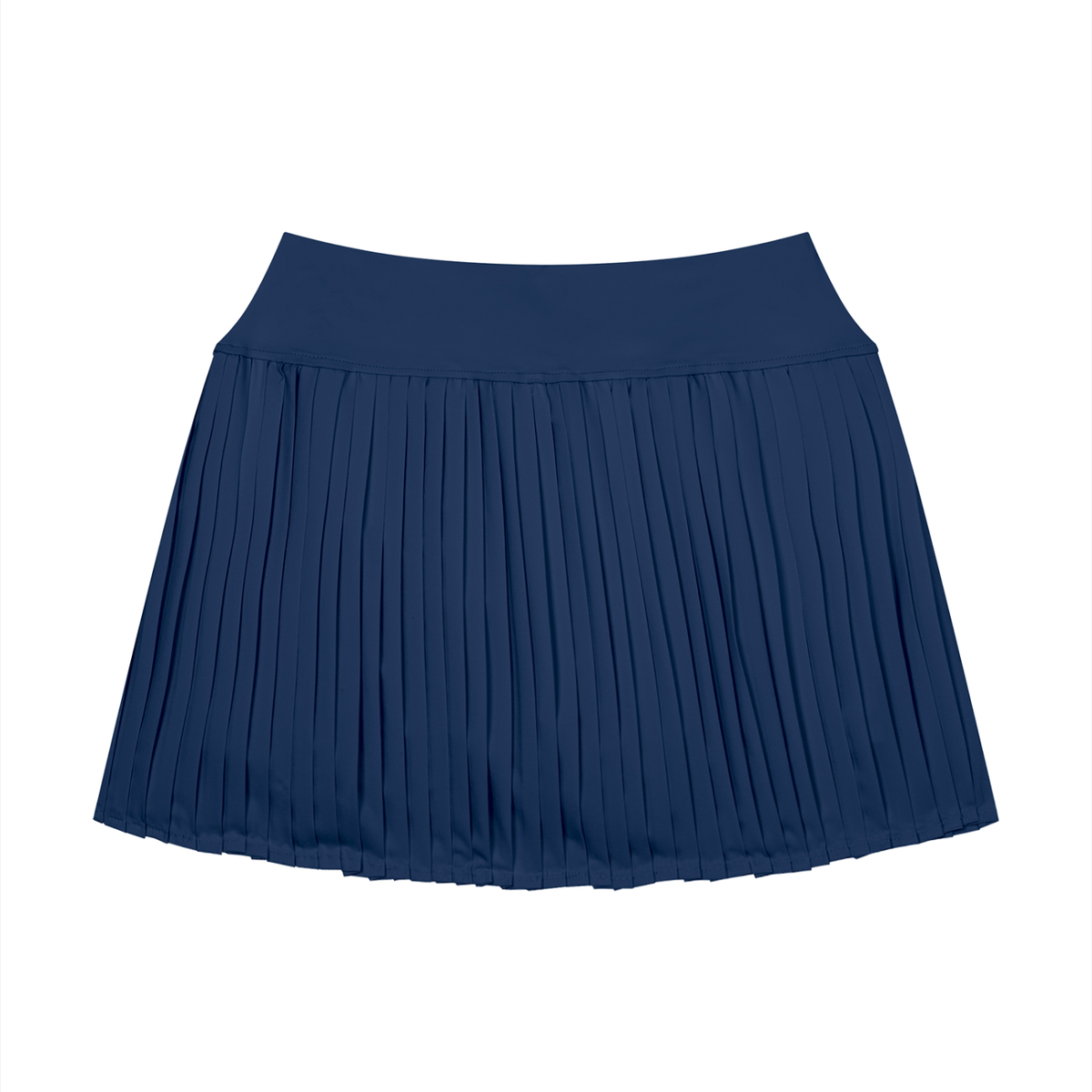 Women's Pleated Yoga Skort in navy blue, alternate angle