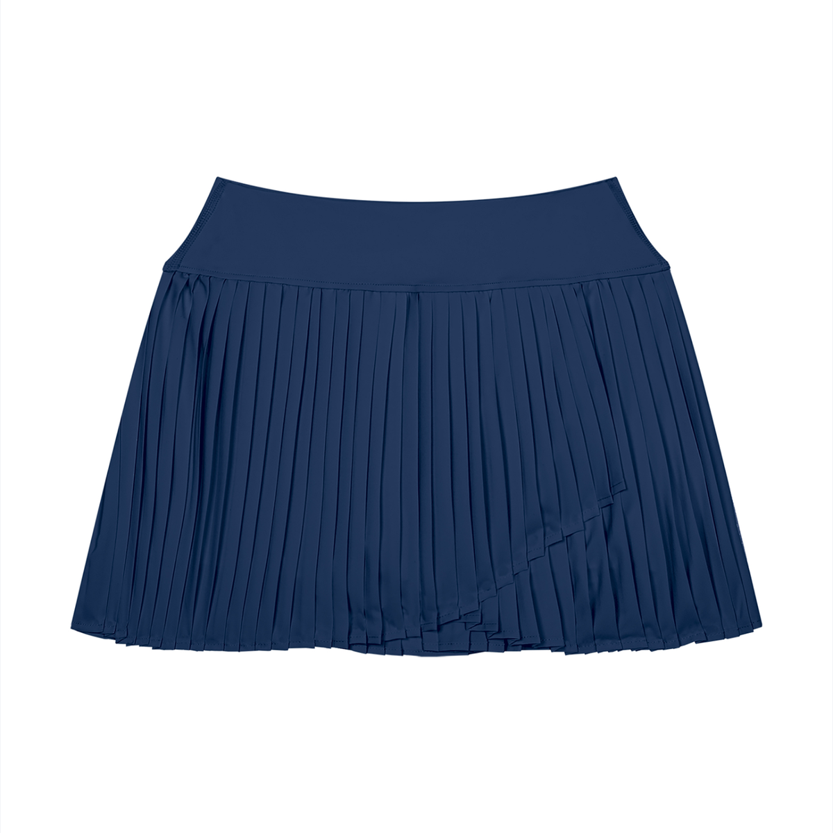Women's Pleated Yoga Skort in navy blue