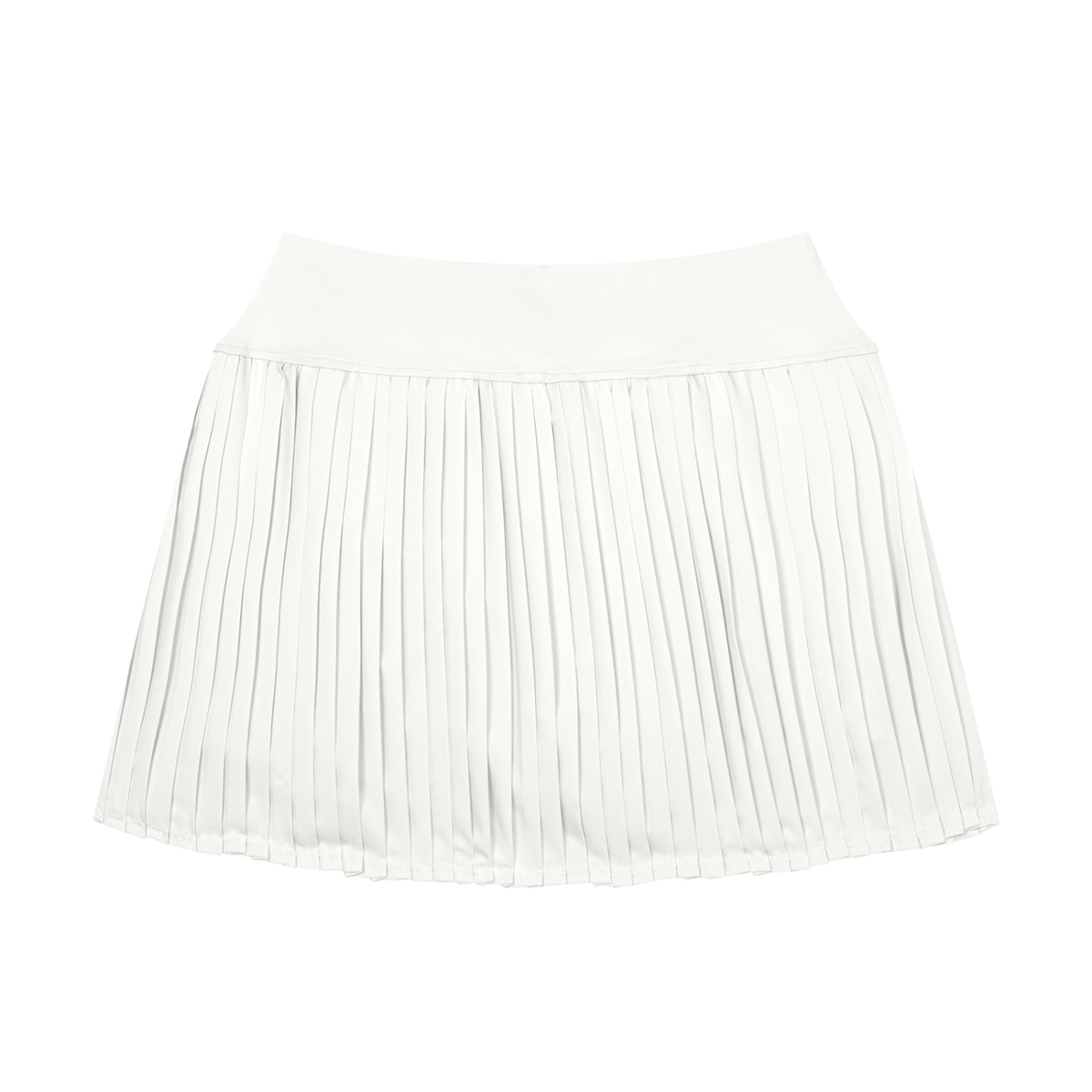 Women's Pleated Yoga Skort in white, alternate angle