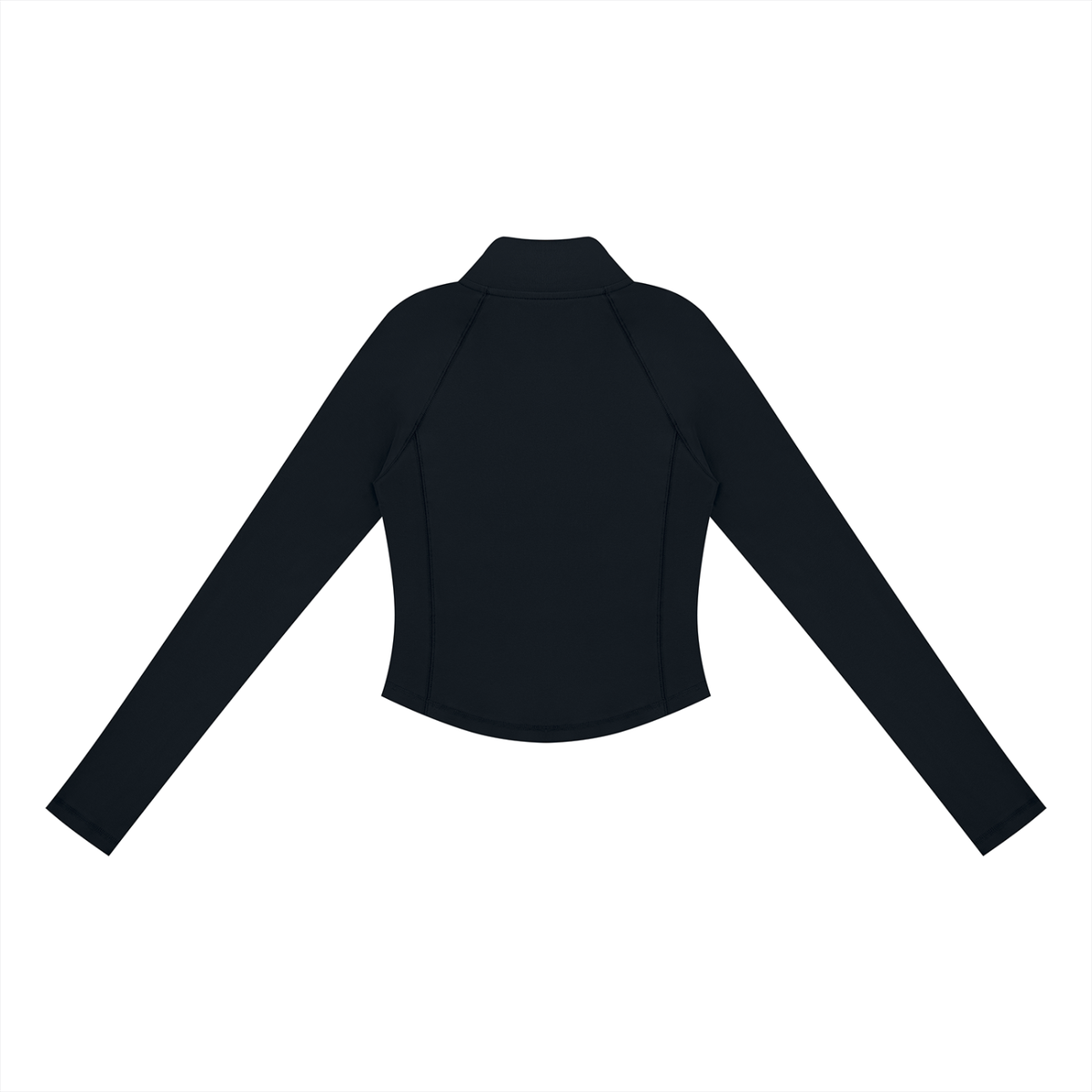 Women's Quarter-Zip T-Shirt in black, alternate angle
