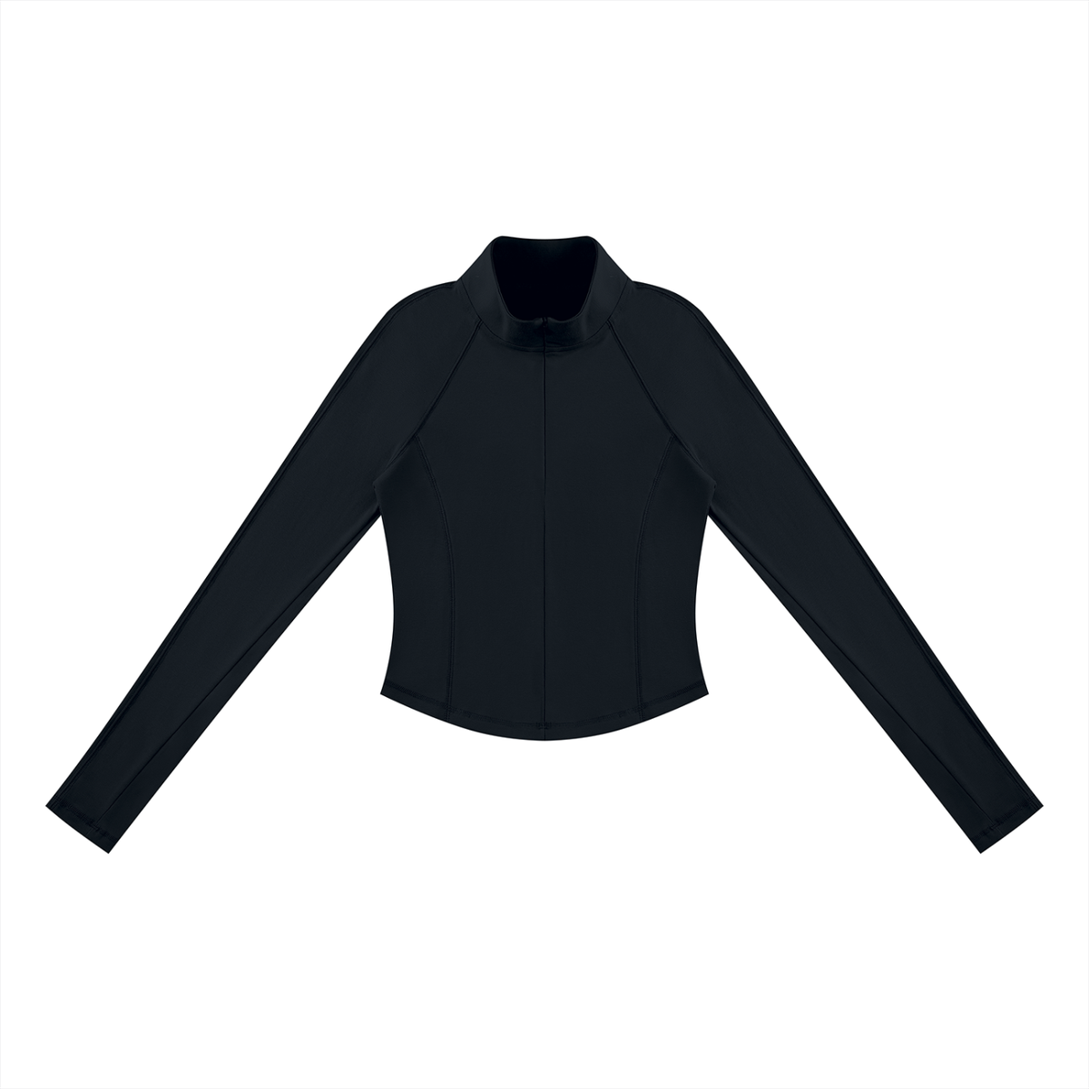 Women's Quarter-Zip T-Shirt in black