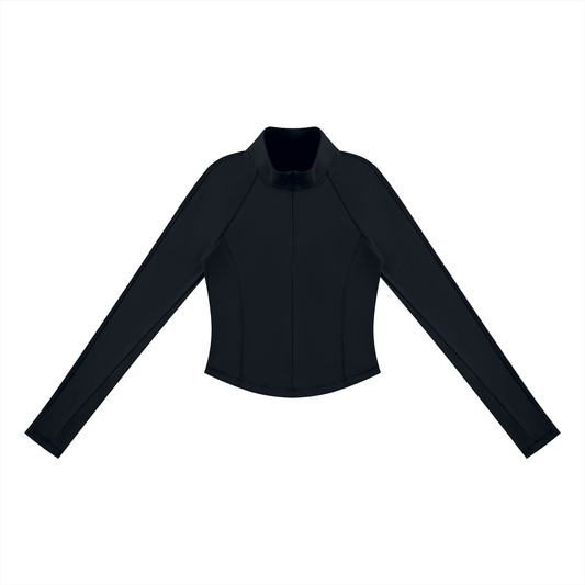 Women's Quarter-Zip T-Shirt in black