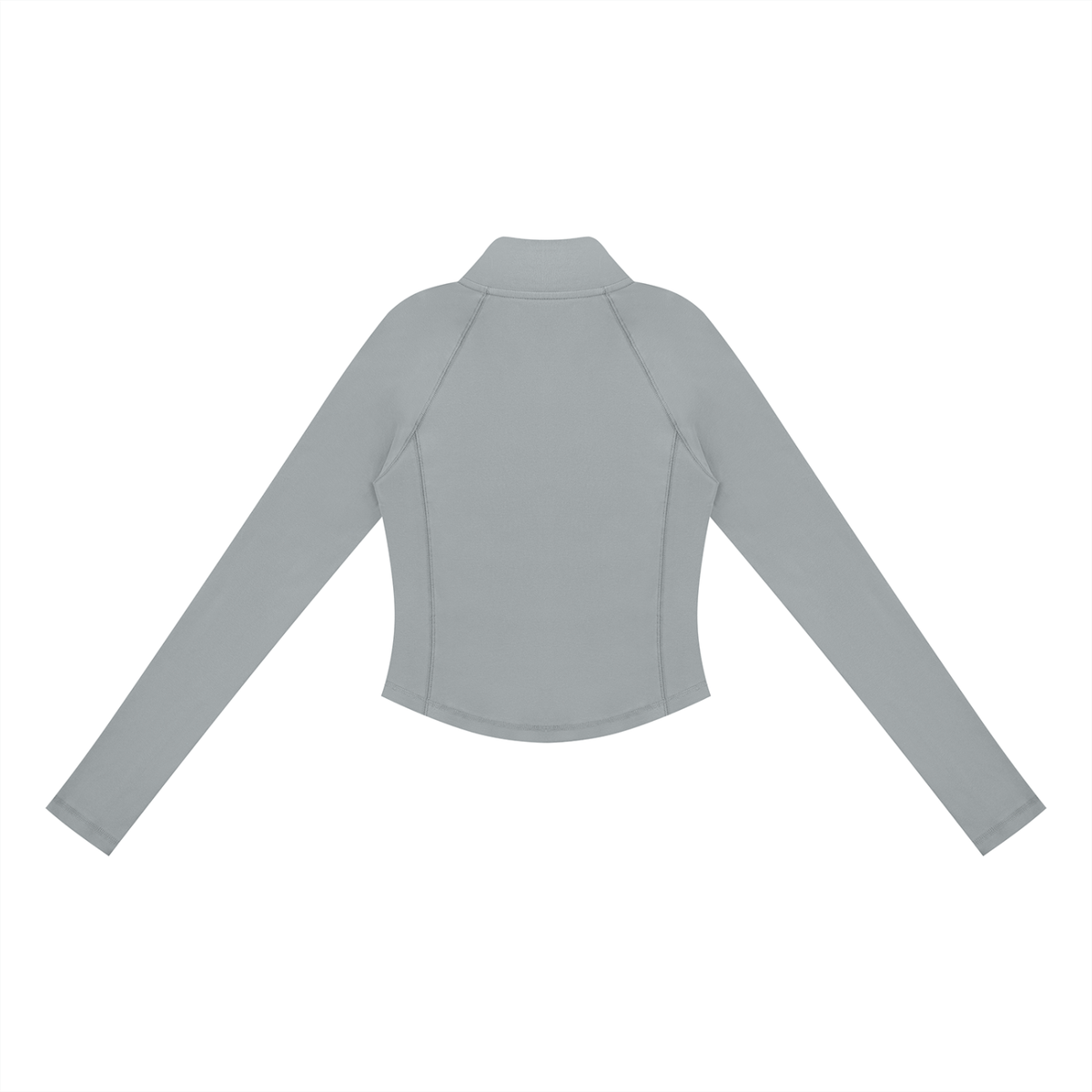 Women's Quarter-Zip T-Shirt in gray, alternate angle