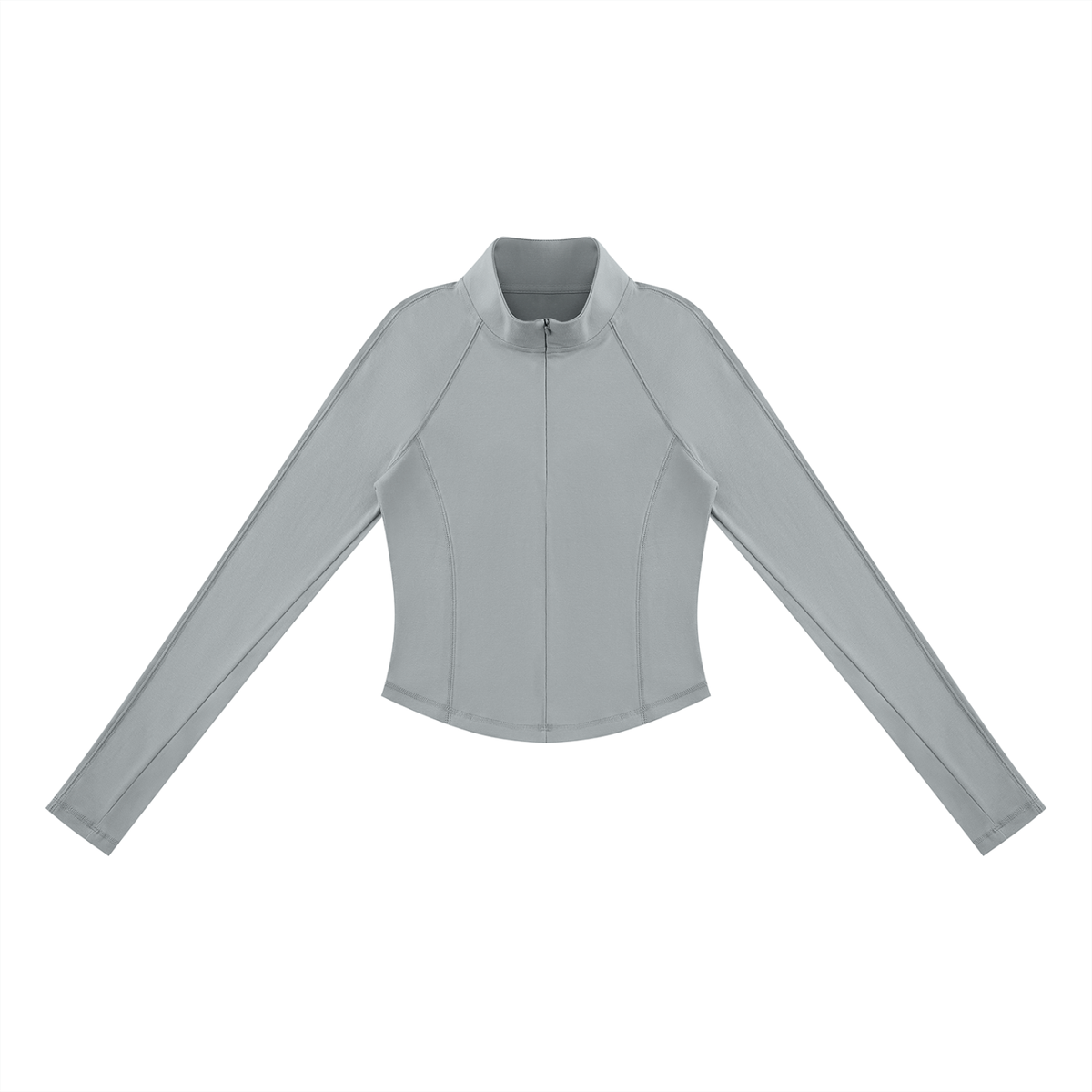 Women's Quarter-Zip T-Shirt in gray