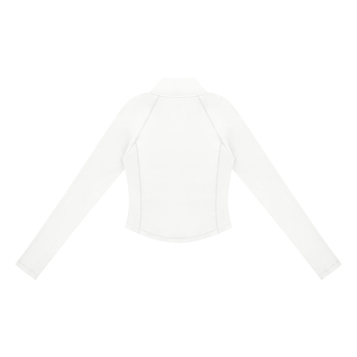 Women's Quarter-Zip T-Shirt in white, alternate angle