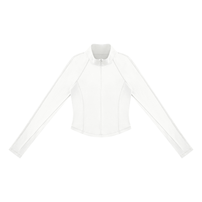 Women's Quarter-Zip T-Shirt in white