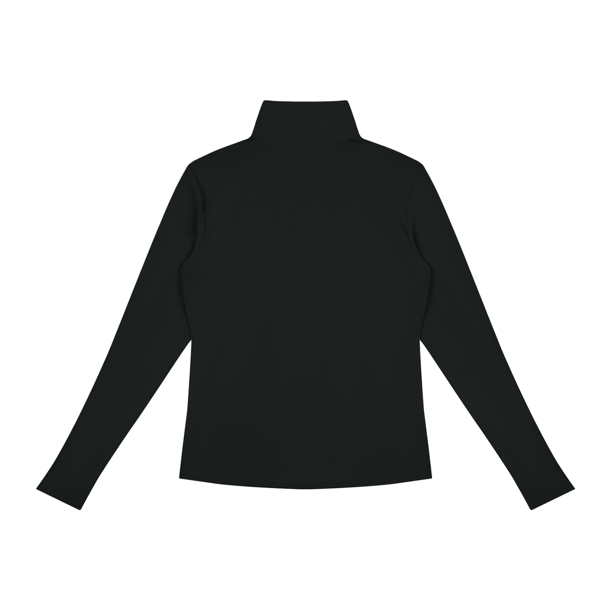 Women's Quarter-Zip Yoga Pullover in black, alternate angle