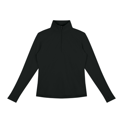 Women's Quarter-Zip Yoga Pullover in black