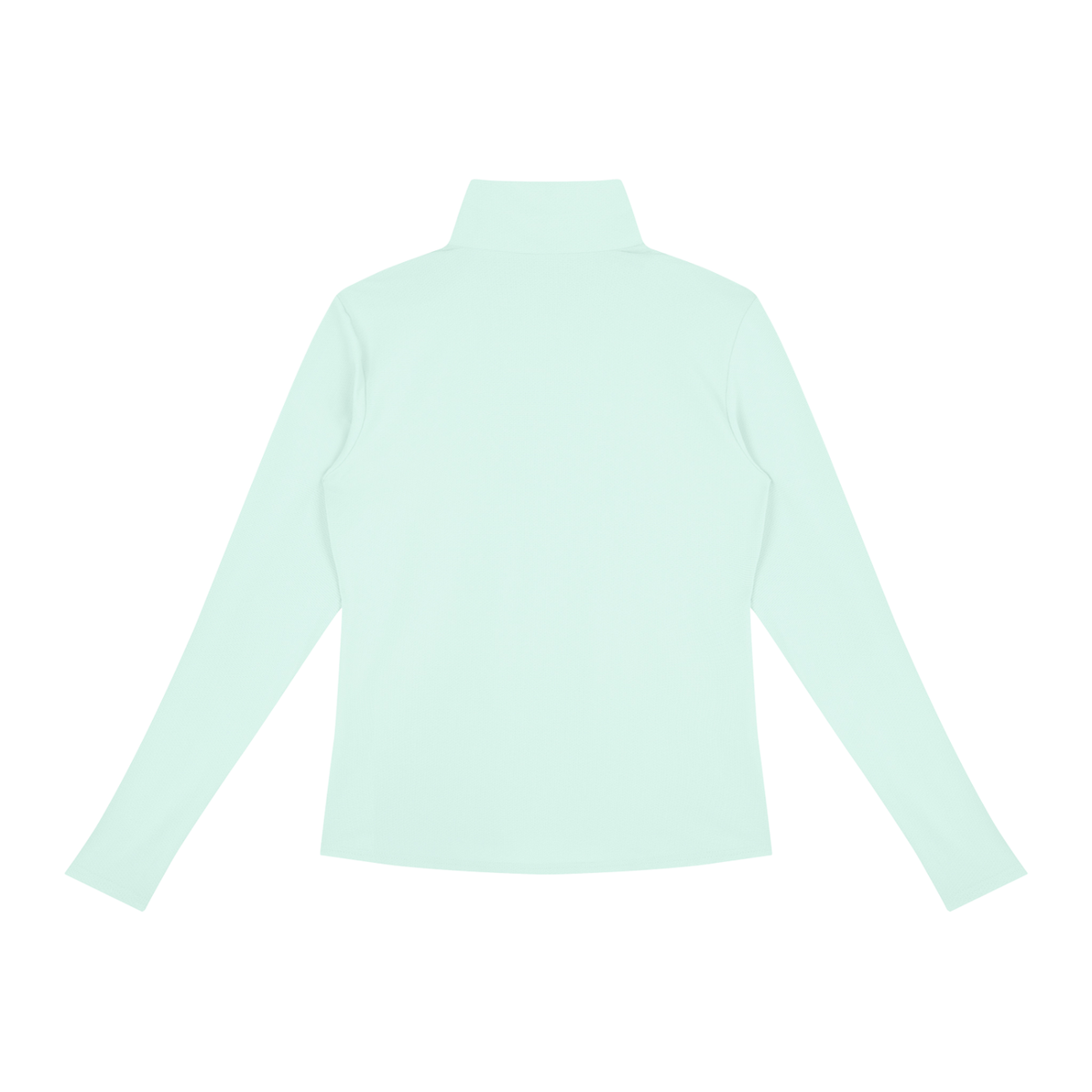 Women's Quarter-Zip Yoga Pullover in light green, alternate angle