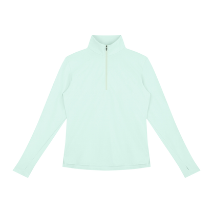 Women's Quarter-Zip Yoga Pullover in light green