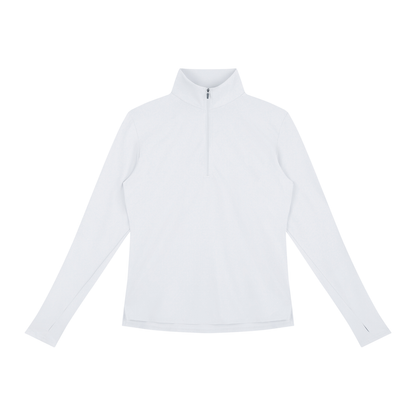 Women's Quarter-Zip Yoga Pullover in white