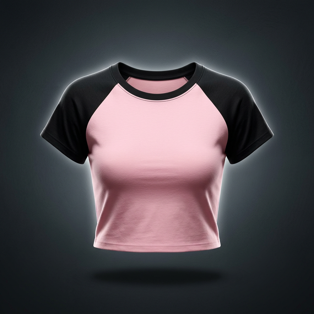 Women's Raglan Color Block Baby T-Shirt – Fitted Lightweight Stretch Cotton Baby Tee