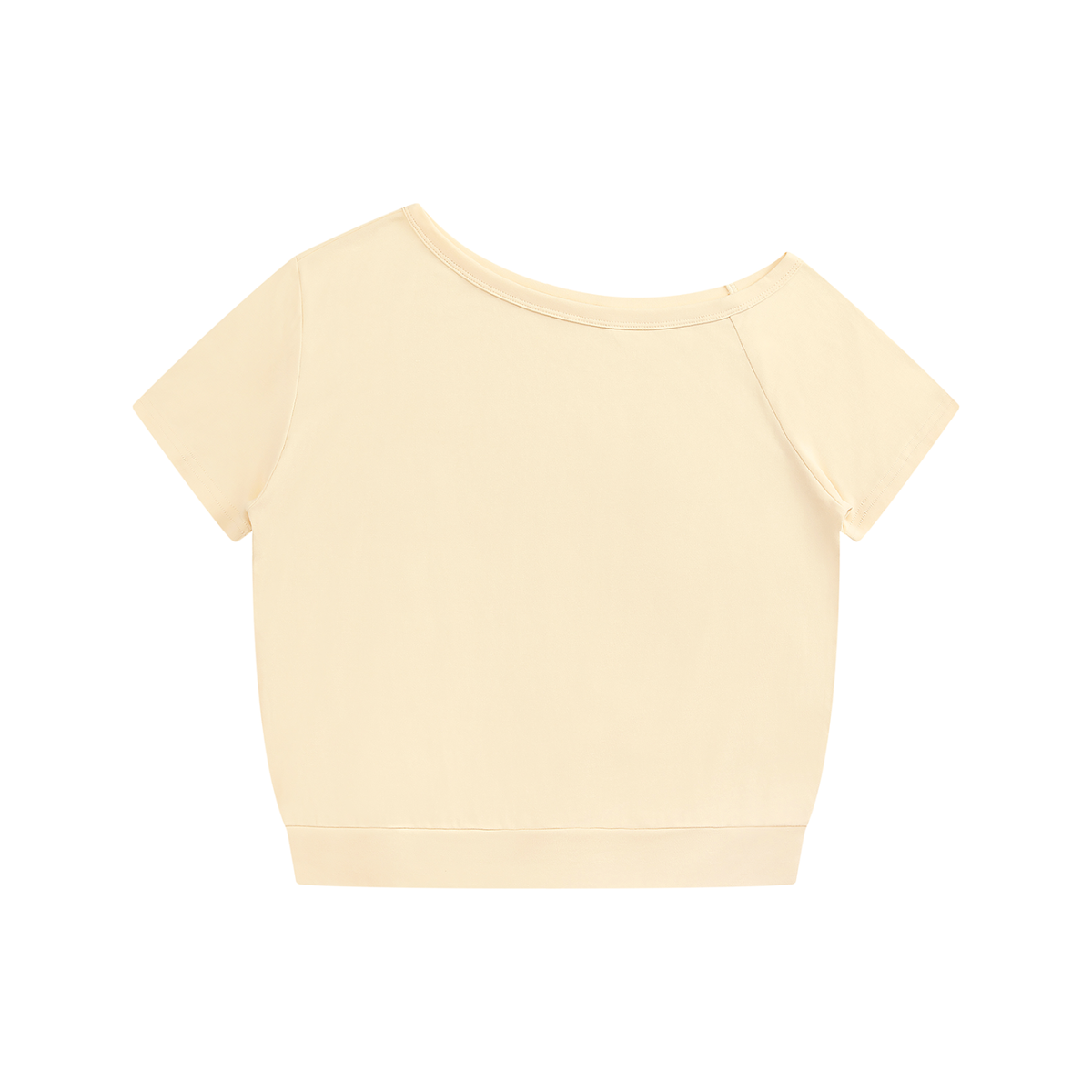 Women's Raglan Off-the-Shoulder T-Shirt in apricot