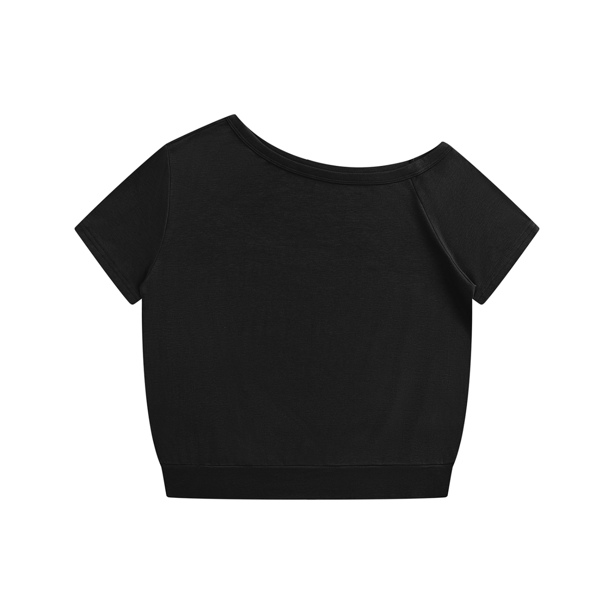 Women's Raglan Off-the-Shoulder T-Shirt in black