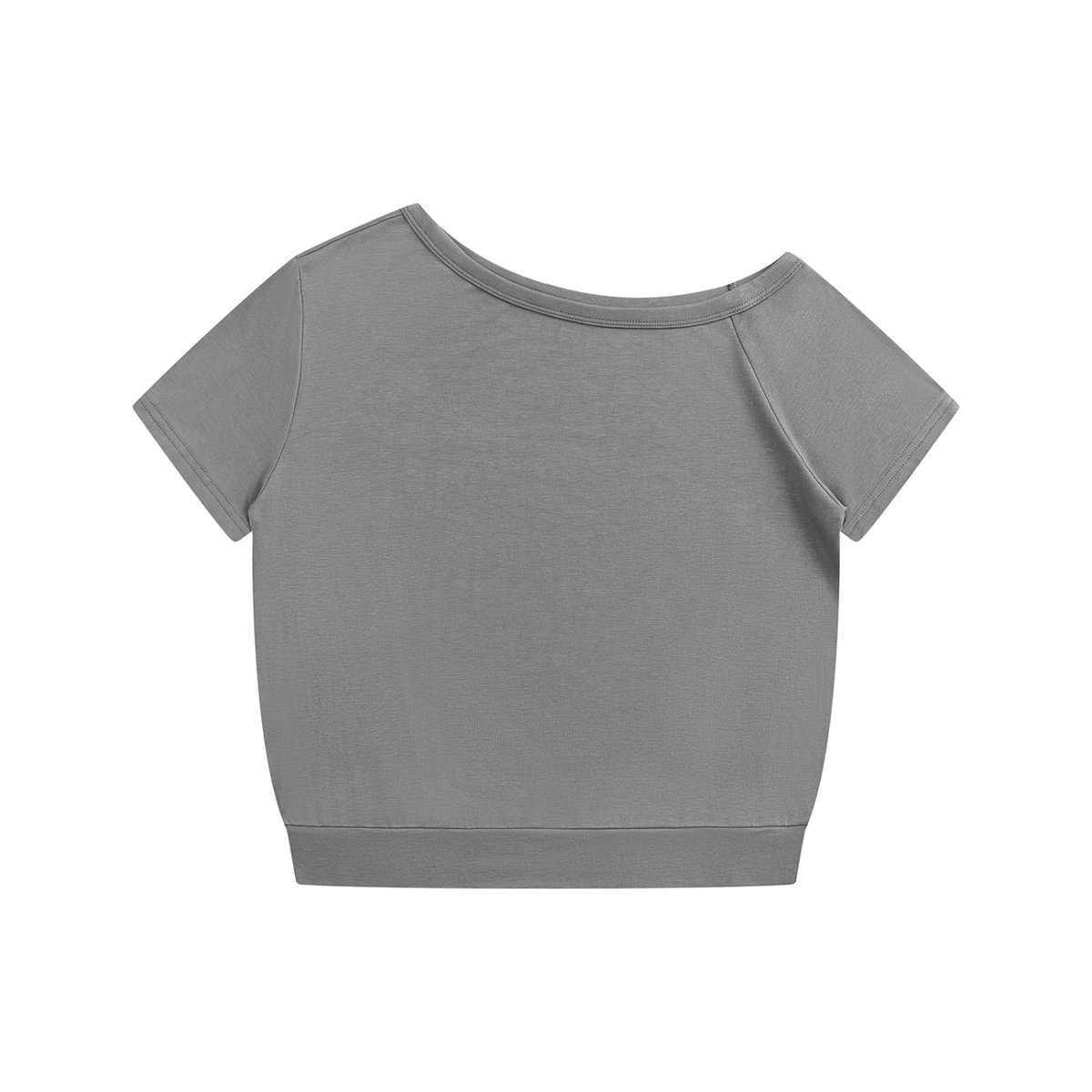 Women's Raglan Off-the-Shoulder T-Shirt in gray