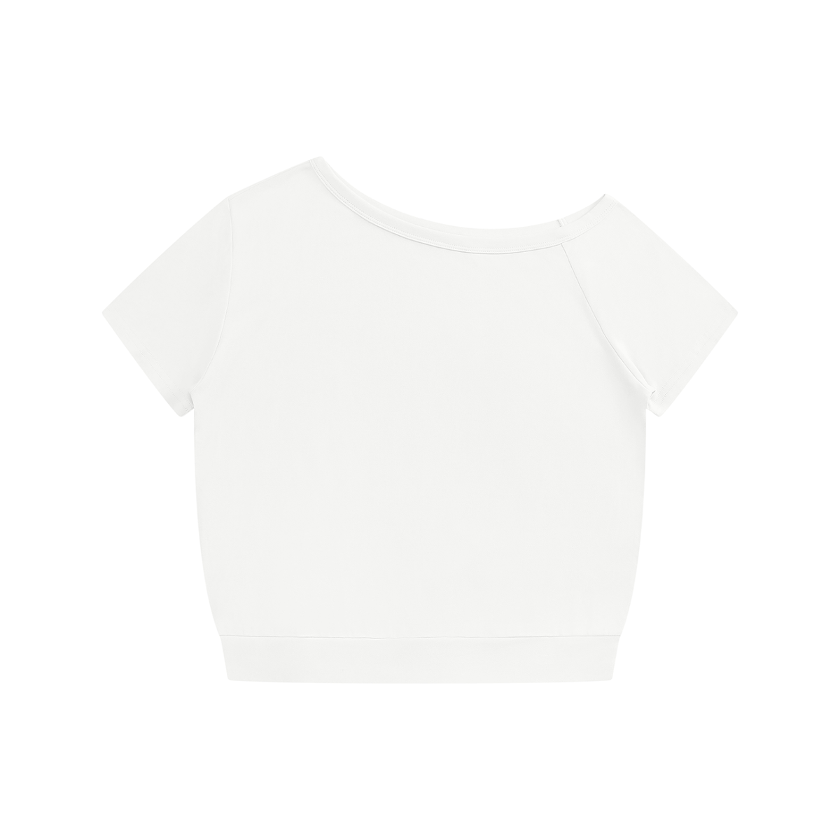 Women's Raglan Off-the-Shoulder T-Shirt in white