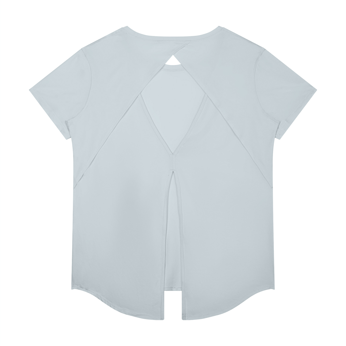 Women's Raglan Training T-Shirt in gray blue, alternate angle