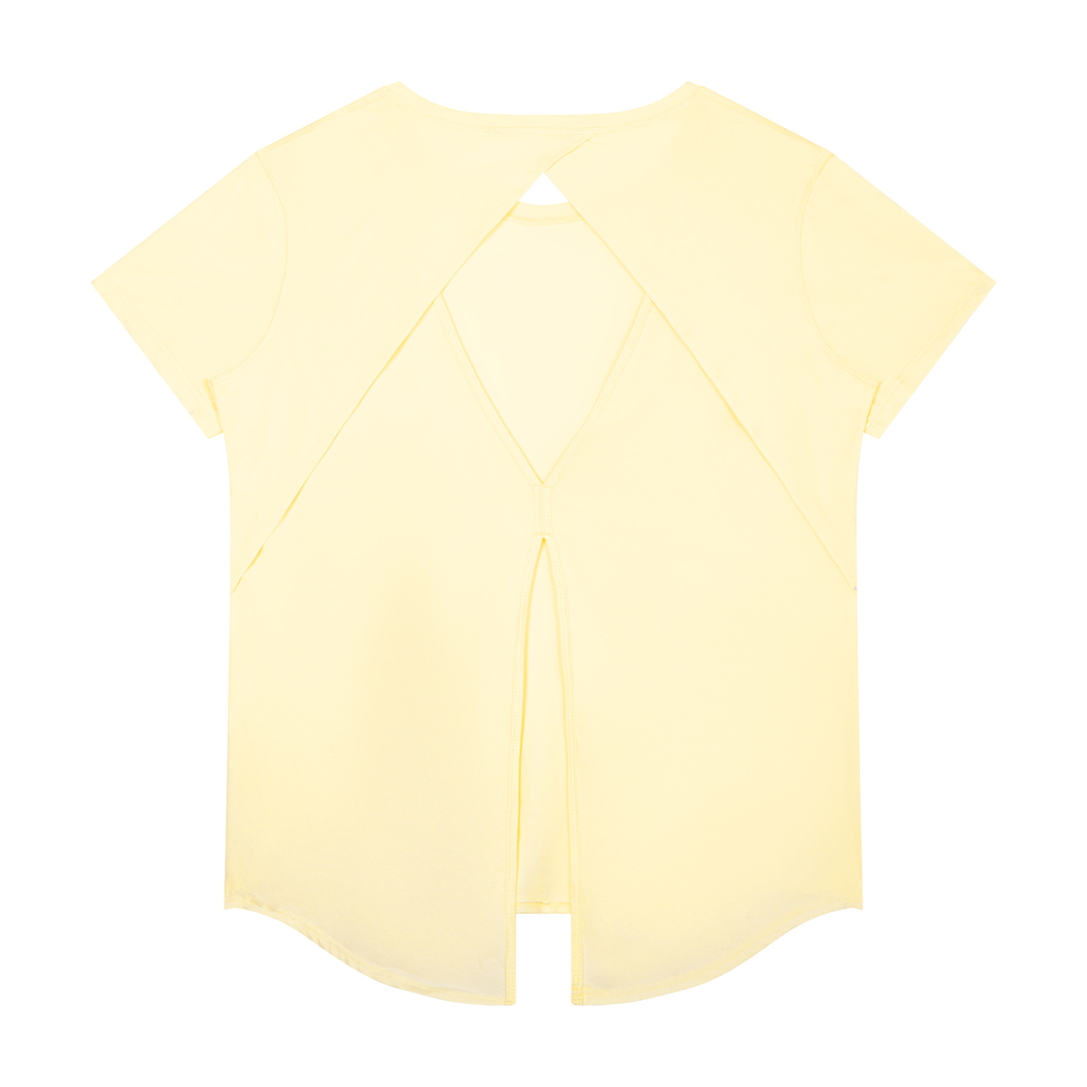 Women's Raglan Training T-Shirt in yellow, alternate angle