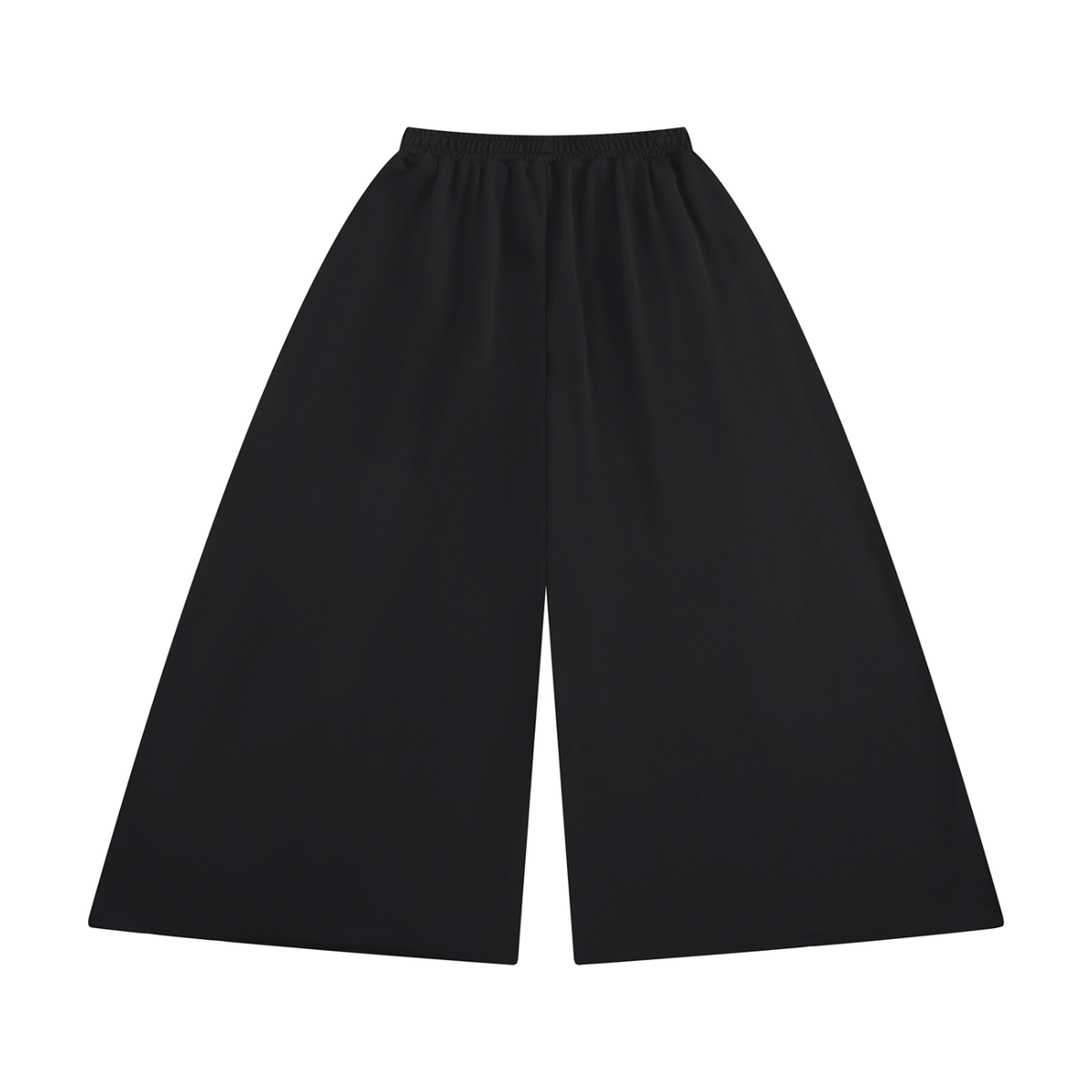Women's Raw Edge Wide Leg Sweatpants in black, alternate angle